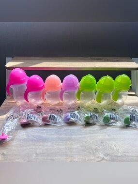 Munchkin Any Angle Straw Cup Bundle + BRAND NEW STRAWS